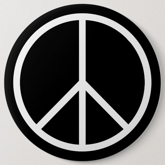 Badge Rond 15,2 Cm B&W Peace (Devant)