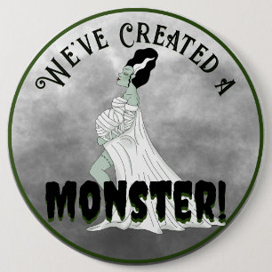 Badge Rond 15,2 Cm Baby Frankenstein Shower