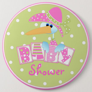 Badge Rond 15,2 Cm Baby shower @ Bouton