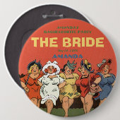 Badge Rond 15,2 Cm Bachelorette la jeune mariée (Devant & derrière)