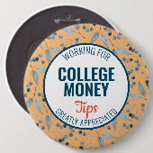 Badge Rond 15,2 Cm Baies bleues Conseils appréciés | Financement univ (Devant & derrière)