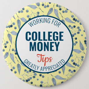 Badge Rond 15,2 Cm Baies bleues Conseils appréciés Financement univ