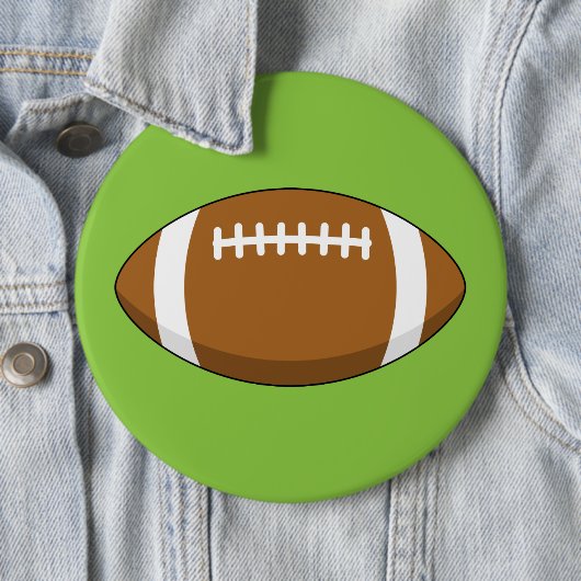 Badge Rond 15,2 Cm Bal de football américain (En situation)