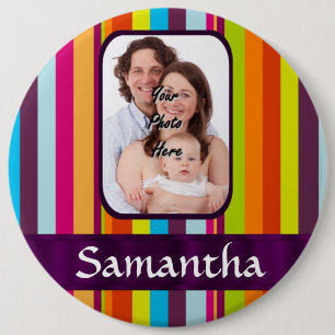 Badge Rond 15,2 Cm Bande de bonbons multicolore