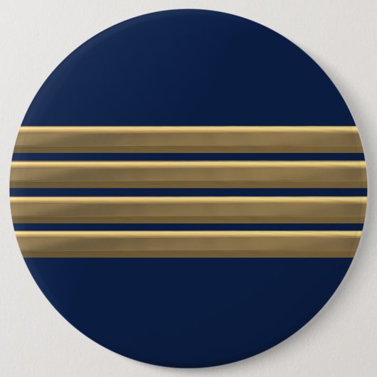 Badge Rond 15,2 Cm Bandes d'or du capitaine (Devant)