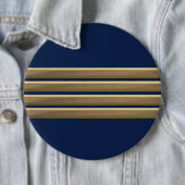 Badge Rond 15,2 Cm Bandes d'or du capitaine (En situation)