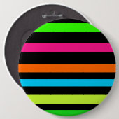 Badge Rond 15,2 Cm Bandes néon (Devant & derrière)
