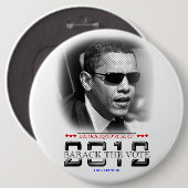 Badge Rond 15,2 Cm Barack Obama (Devant & derrière)