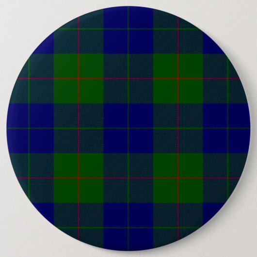 Badge Rond 15,2 Cm Barclay tartan bleu vert plaid (Devant)