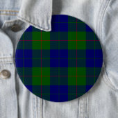Badge Rond 15,2 Cm Barclay tartan bleu vert plaid (En situation)