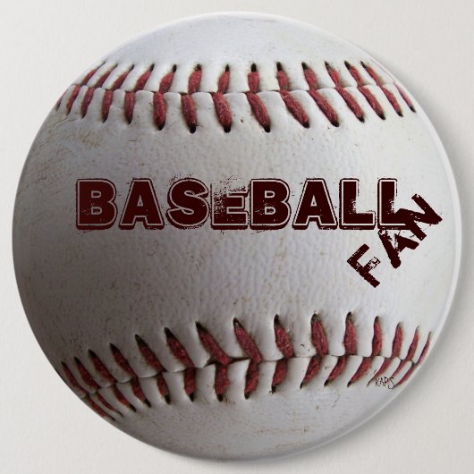 Badge Rond 15,2 Cm Baseball (Devant)