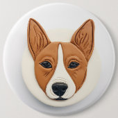 Badge Rond 15,2 Cm Basenji Chien 3D Inspiré (Devant)