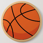 Badge Rond 15,2 Cm Basket-ball (Devant)