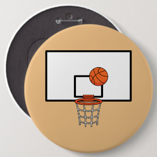 Badge Rond 15,2 Cm Basket-ball