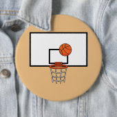 Badge Rond 15,2 Cm Basket-ball (En situation)