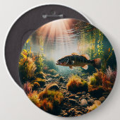 Badge Rond 15,2 Cm Basse-bouche sous-marine (Devant & derrière)