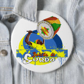 Badge Rond 15,2 Cm BBaC Stuff Surdo Special K Samba Batucada Brasil (En situation)