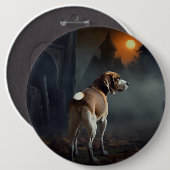 Badge Rond 15,2 Cm Beagle Halloween effrayant (Devant & derrière)