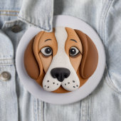 Badge Rond 15,2 Cm Beagle Un Beau Cookie Inspiré (En situation)