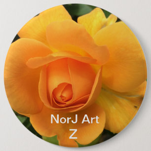 Badge Rond 15,2 Cm Beau bouton rose de fleur par NorJArt