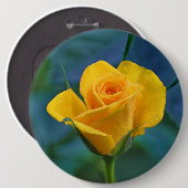 Badge Rond 15,2 Cm Beau rose jaune (Devant & derrière)