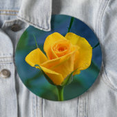 Badge Rond 15,2 Cm Beau rose jaune (En situation)