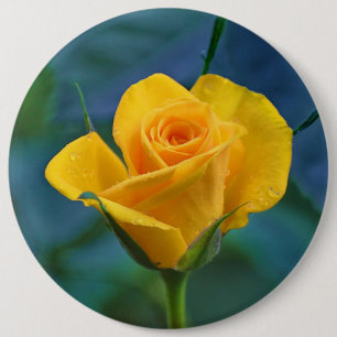 Badge Rond 15,2 Cm Beau rose jaune
