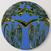 Badge Rond 15,2 Cm Beautiful Iridescent bluebirds design (Devant)