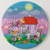 Badge Rond 15,2 Cm Bébé lapin petit (Devant)