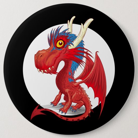 Badge Rond 15,2 Cm Bébé mignon Dragon (Devant)