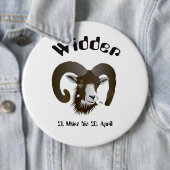 Badge Rond 15,2 Cm Bélier (En situation)