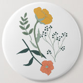 Badge Rond 15,2 Cm Belle flore botanique (Devant)