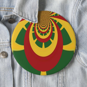 Badge Rond 15,2 Cm Belle Rasta Extraordinaire Couleurs Art Imprimer