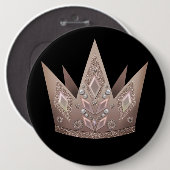 Badge Rond 15,2 Cm Belles perles perles de perle parties scintillant  (Devant & derrière)