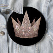 Badge Rond 15,2 Cm Belles perles perles de perle parties scintillant  (En situation)