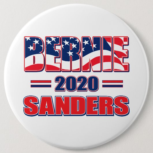 Badge Rond 15,2 Cm Bernie Sanders pour le président 2020 (Devant)