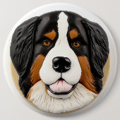 Badge Rond 15,2 Cm Bernois Mountain Dog 3D inspiré (Devant)