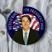 Badge Rond 15,2 Cm Beto O'Rourke pour l'élection présidentielle améri (En situation)