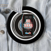 BADGE ROND 15,2 CM BIÈRE 3D ! (En situation)