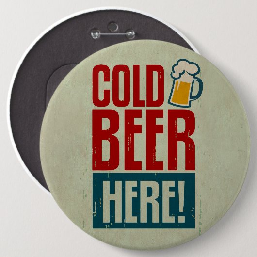 Badge Rond 15,2 Cm Bière froide (Devant & derrière)