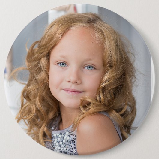 Badge Rond 15,2 Cm BIG custom photo round button (Devant)