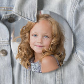 Badge Rond 15,2 Cm BIG custom photo round button (En situation)