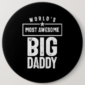 Badge Rond 15,2 Cm Big Daddy le plus génial au monde | Père Grandfath (Devant)