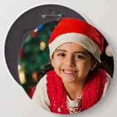 BADGE ROND 15,2 CM BIG PHOTO BUTTON YOUR CHILD (Devant & derrière)