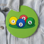 Badge Rond 15,2 Cm Billard Billard Ballons de billard (En situation)