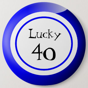 Badge Rond 15,2 Cm Bingo Balls Lucky Numéros Amusants