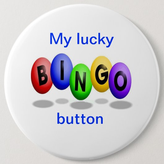 Badge Rond 15,2 Cm Bingo Lucky (Devant)