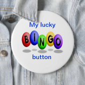 Badge Rond 15,2 Cm Bingo Lucky (En situation)