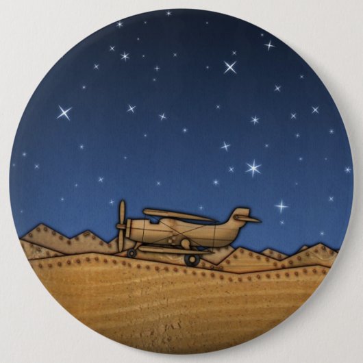 Badge Rond 15,2 Cm Biplan (Devant)