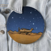 Badge Rond 15,2 Cm Biplan (En situation)